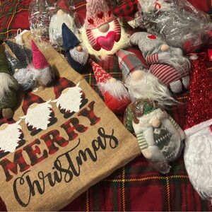 Festive Gnome Christmas Decor Set Thirty Plus Pieces